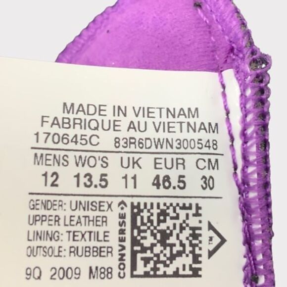 Special Edition Disney Descendants Converse Pro High-Top Sneakers sz12 mens - Picture 12 of 12